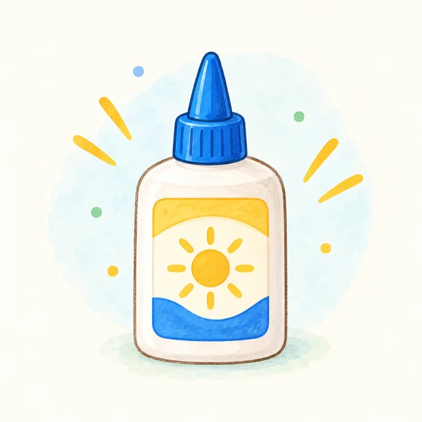 Illustration einer Bastelkleberflasche