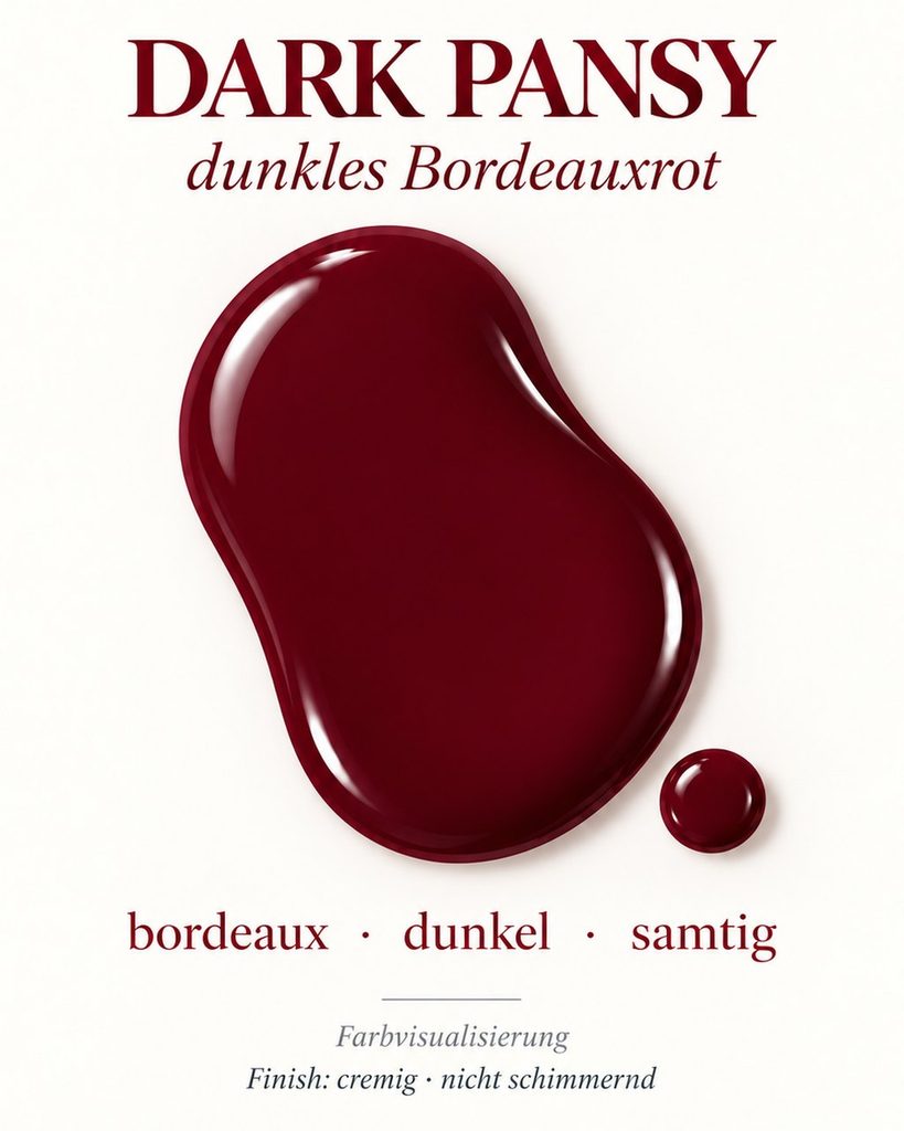 KI-Farbvisualisierung Manucurist Green Flash Dark Pansy, dunkles Bordeauxrot