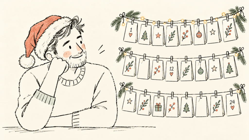 Adventskalender für Männer: sieben Ideen zum Rätseln, Knabbern und Probieren